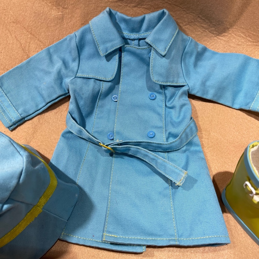 Rain Coat, Rain Hat and Rain Boots for 18” doll